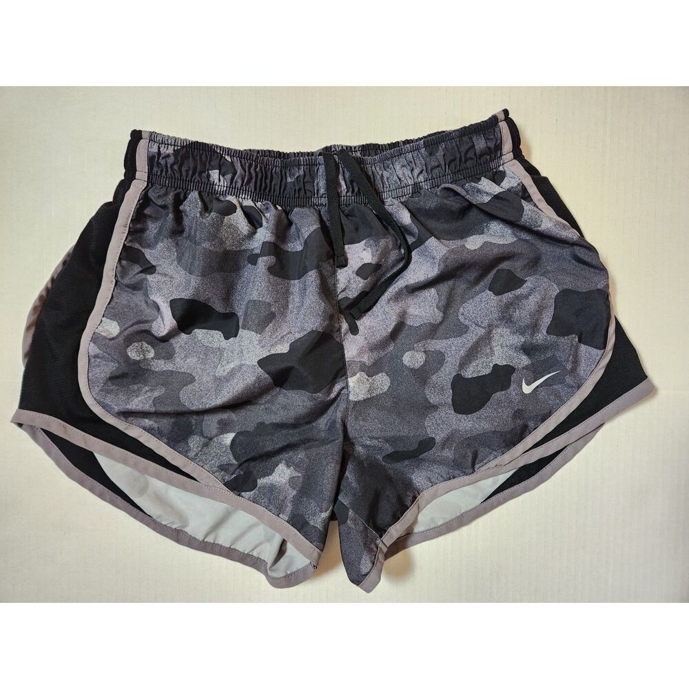 Nike Dri Fit Lined Running Shorts Women’s Small Black Camo